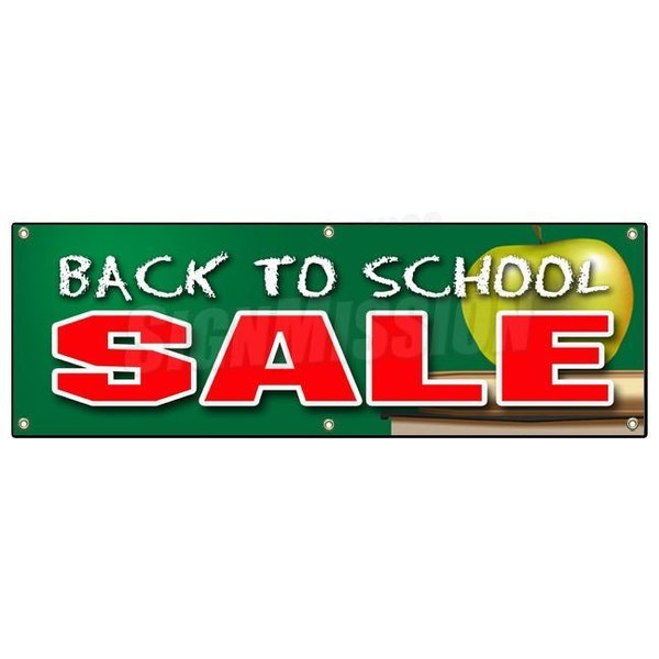 Signmission BACK TO SCHOOL SALE BANNER SIGN boys girls clothes save sale discount B-72 Back To School Sale